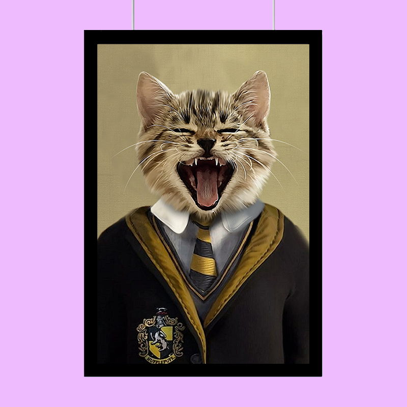 Harry Potter Huffal Puff- Custom Pet Portrait